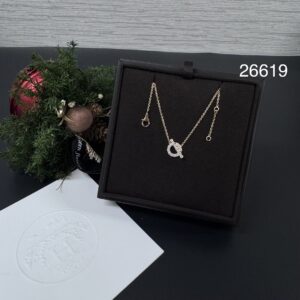 Hermes finesse玫金小Q項鍊(26619)