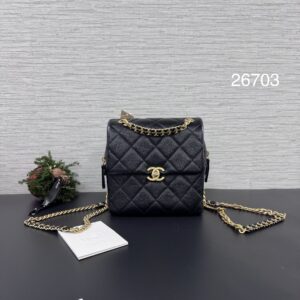 Chanel ado荔枝黑金後背包(26703)
