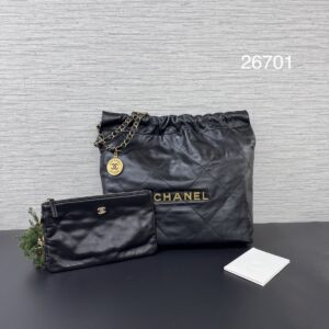 Chanel 22BAG小號黑金(26701)