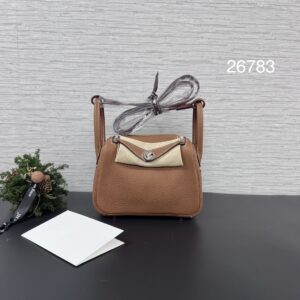 HERMES 全新mini lindy二代金棕銀(26783)