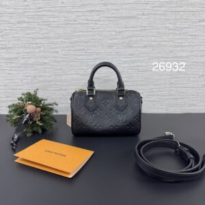 LOUIS VUITTON 全新speedy nano黑壓紋(26932)