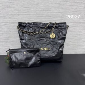 Chanel 22BAG小號黑金(26927)