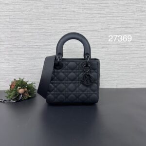 DIOR LadyDior四格磨砂黑黛妃(27369)