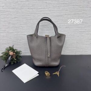 Hermès Picotin18 錫器灰金(27387)