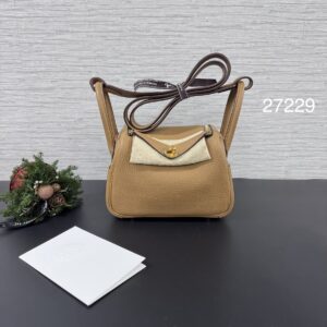 HERMES mini lindy一代餅乾金 (27229)