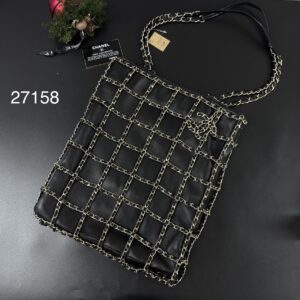 CHANEL 皮穿網格tote
(27158)