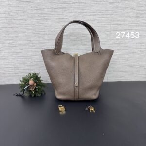 Hermès Picotin22 象灰金(27453)