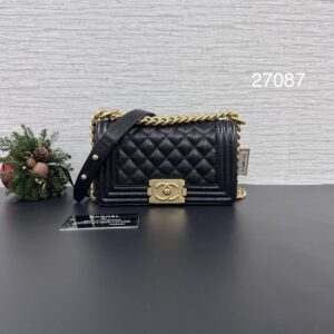 Chanel BOY20荔枝黑金(27087)