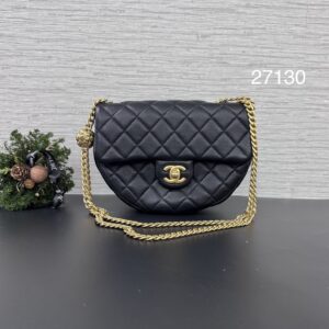CHANEL 山茶花半月馬鞍包(27130)