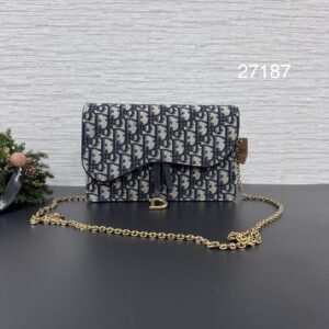 DIOR 老花馬鞍WOC(27187)