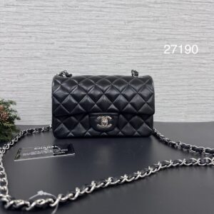 CHANEL cf大mini黑銀(27190)