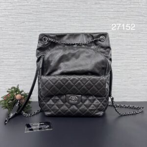 CHANEL 槍灰後背包(27152)