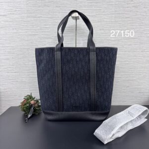 Dior  全新OBLIQUE 黑色緹花Tote(27150)