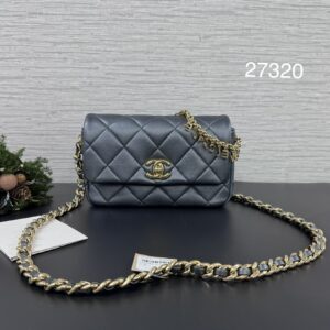 CHANEL cf大mini珠光灰(27320)