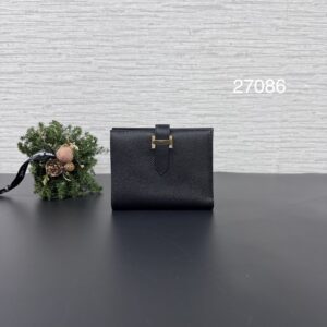 Hermès BEARN短夾 黑金(27086)