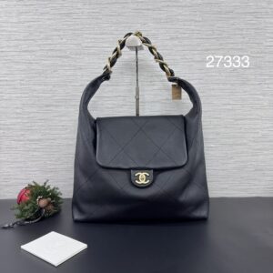 Chanel 25K粗鍊hobo黑金(27333)