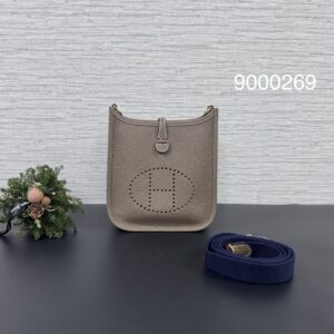 HERMES mini evelyne 象灰金(9000269)