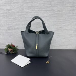 Hermès Picotin22 Q0灰綠(27309)