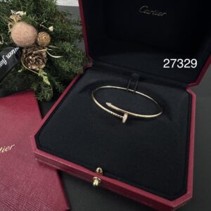 cartier經典玫瑰金釘子帶鑽手鐲 (27329)