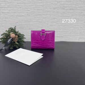 Hermès BEARN鱷魚短夾 (27330)