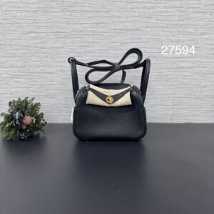 HERMES mini lindy二代黑金 (27594)
