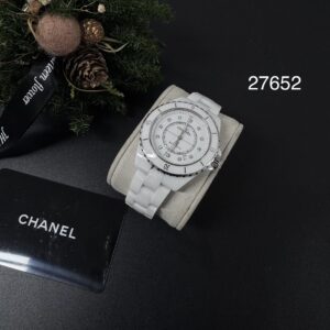 CHANEL J12 機械12鑽背透白陶瓷38mm(27652)