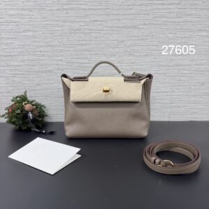 Hermès 全新2424mini 象灰金(27605)