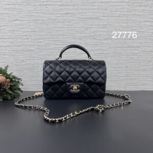 CHANEL 手把大mini黑金(27776)