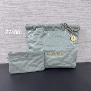 Chanel 22BAG小號 霧霾藍(27488)
