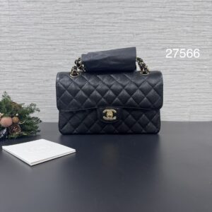 CHANEL 全新經典荔枝CF23黑金(27566)