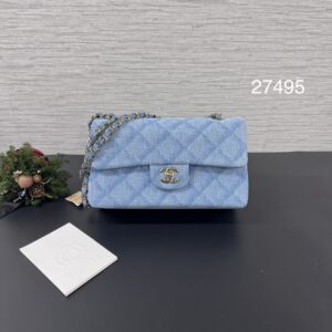 CHANEL  經典CF23 丹寧牛仔(27495)