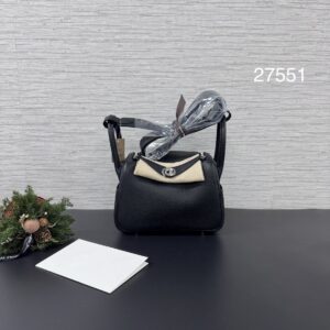 HERMES 全新mini lindy二代黑銀(27551)