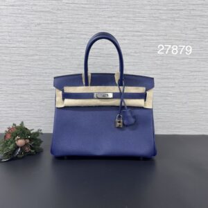 Hermès Birkin30寶石藍銀(27879)