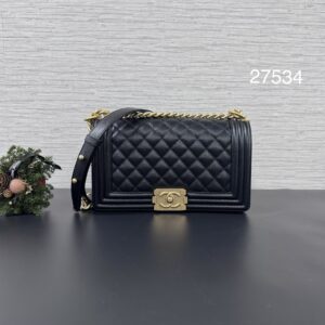 Chanel 全新經典BOY25黑金 (27534)