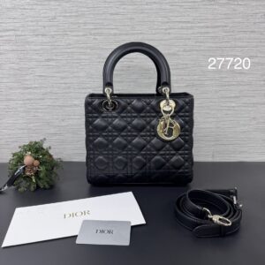 DIOR LadyDior五格黛妃黑金(27720)