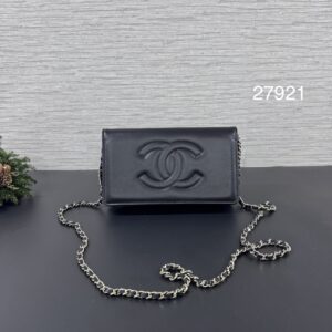 Chanel  全皮大logo WOC黑(27921)
