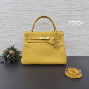 HERMES KELLY28琥珀黃金(27904)