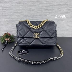 CHANEL 19bag黑金30cm(27996)