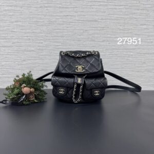 Chanel Duma荔黑金後背包 (27951)