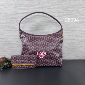 Goyard 酒紅愛心彩繪hobo(28092)