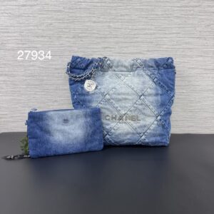 Chanel 22BAG單寧小號(27934)