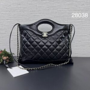 Chanel 全新橫版31bag黑金(28038)