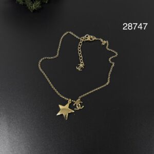 CHANEL  26s 五角星雙c吊墜金項鍊(28748)