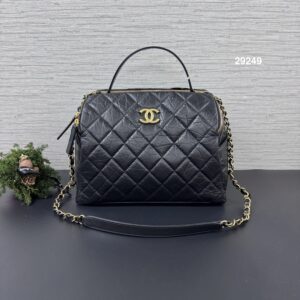 CHANEL 23C 復古雙拉鍊保齡球包(29249)
