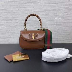 GUCCI Bamboo 1947焦糖竹節包(29351)