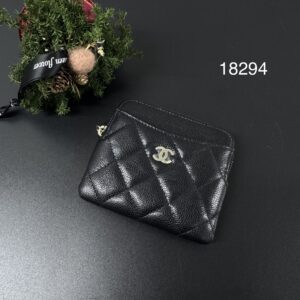 CHANEL 全新荔黑金吐司零錢包(18294)