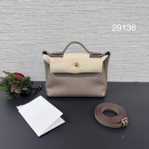 Hermès 全新2424mini 象灰金(29136)