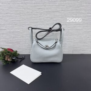 HERMES mini lindy二代冰川藍銀(29099)