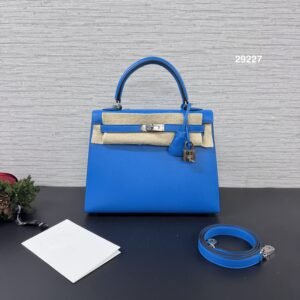 HERMES kelly25 B3 贊西巴爾藍銀(29227)