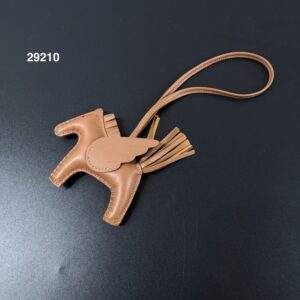 Hermes  全新Rodeo Pegase金棕飛馬皮革吊飾(29210)